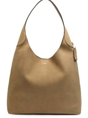 Coach Suede Hobo Shoulder Bag in Tan